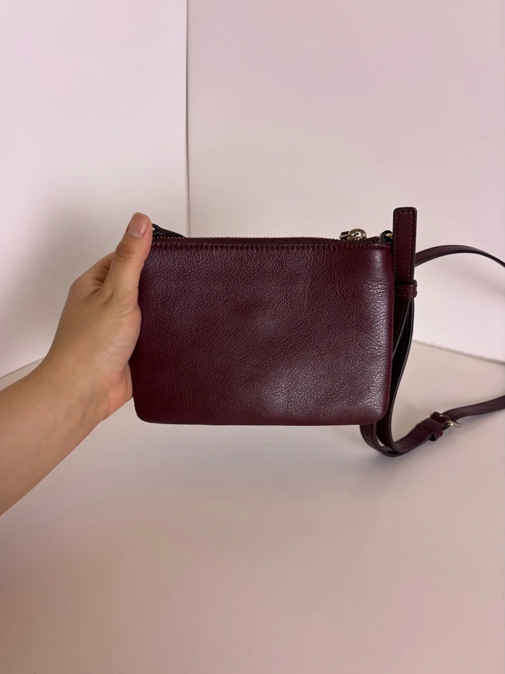 Kate Spade New York Greene Street Karlee Leather Crossbody Cherrywood Burgundy
